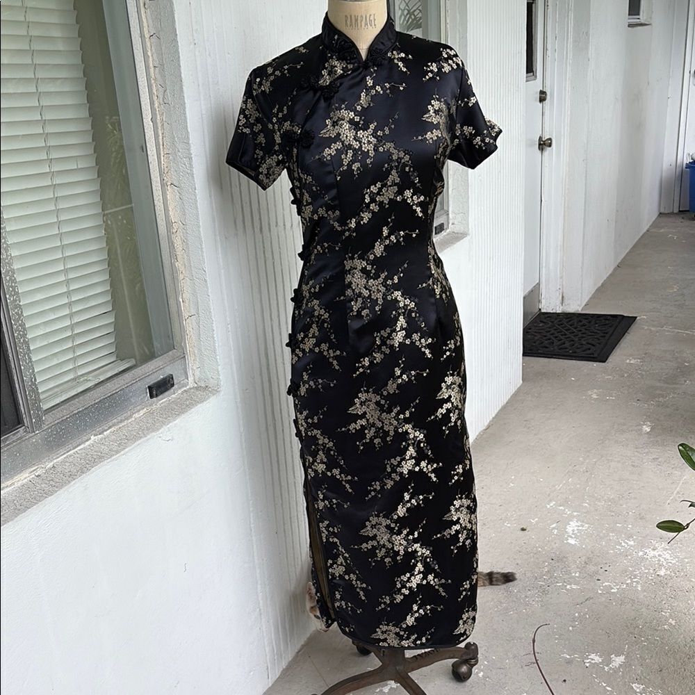 Vintage Asian silk dress